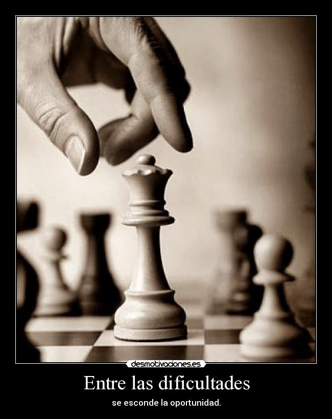 Entre las dificultades -