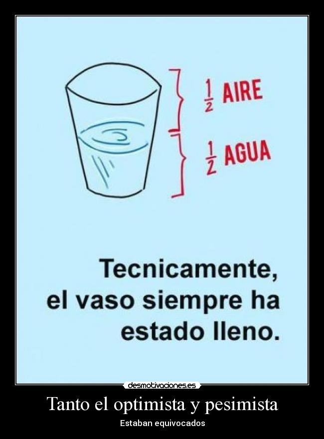 Tanto el optimista y pesimista - Estaban equivocados