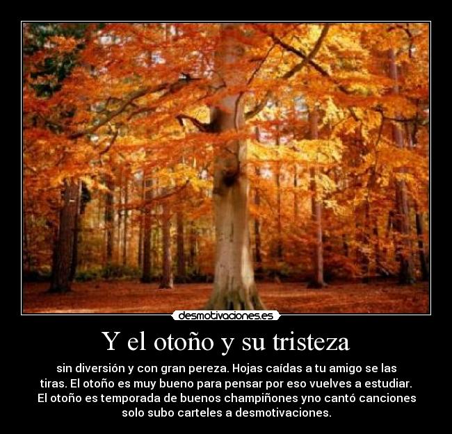 Y el otoño y su tristeza -