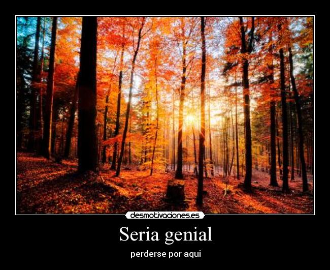 Seria genial - perderse por aqui