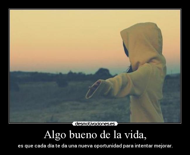 Algo bueno de la vida, -