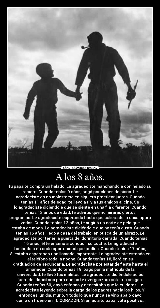A los 8 años, - 