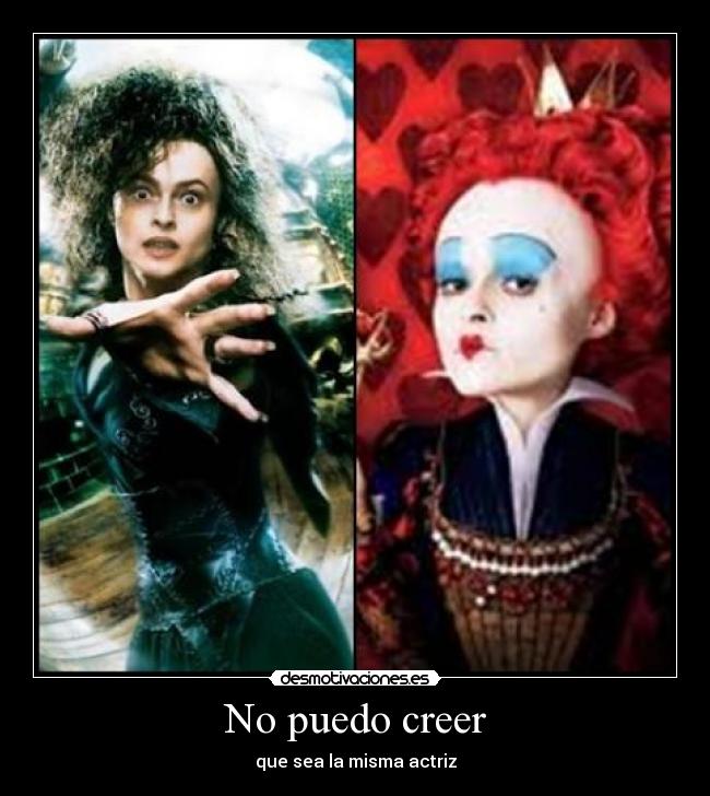 No puedo creer - que sea la misma actriz