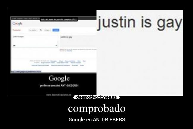 comprobado - Google es ANTI-BIEBERS