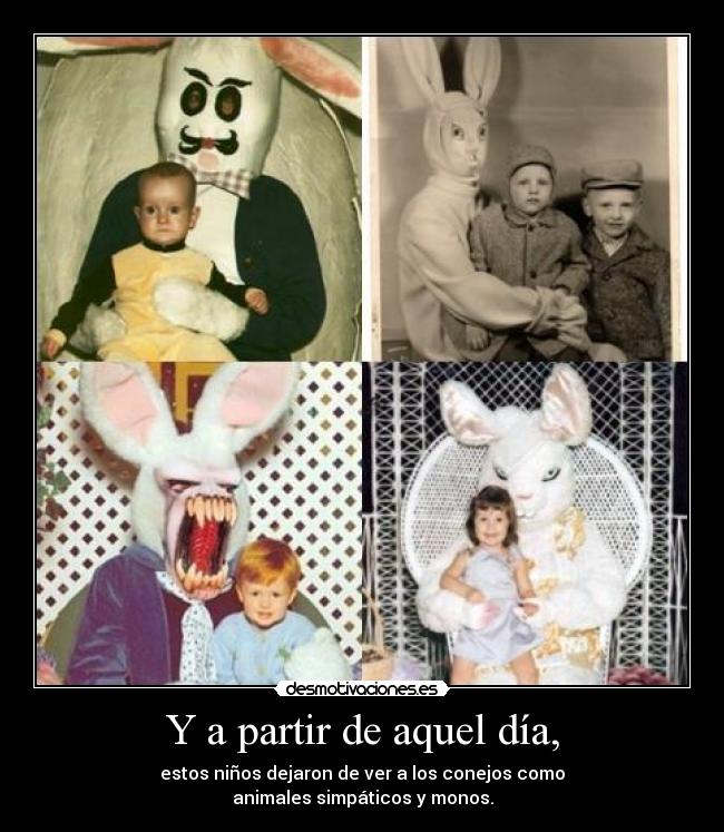 carteles animales conejos ninos desmotivaciones
