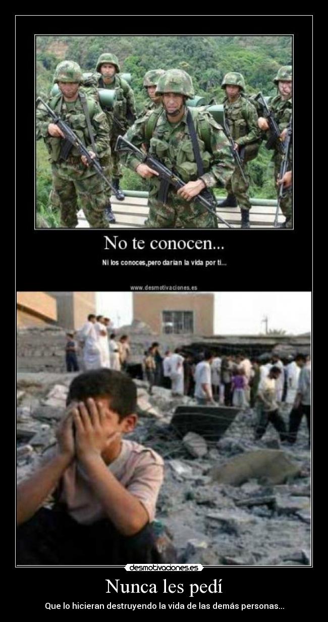 Nunca les pedí -