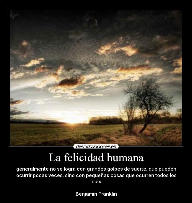La felicidad humana - 