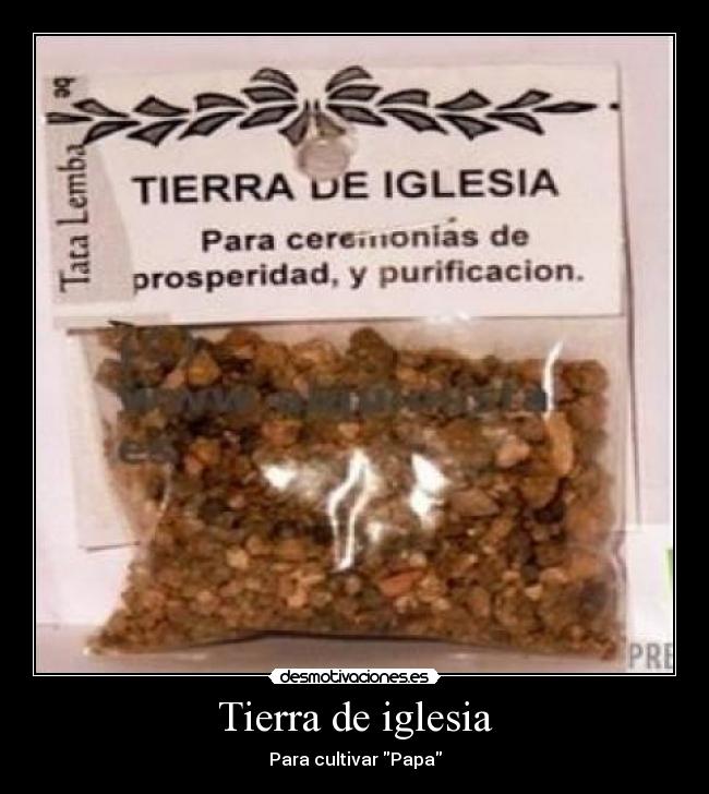 Tierra de iglesia - Para cultivar Papa