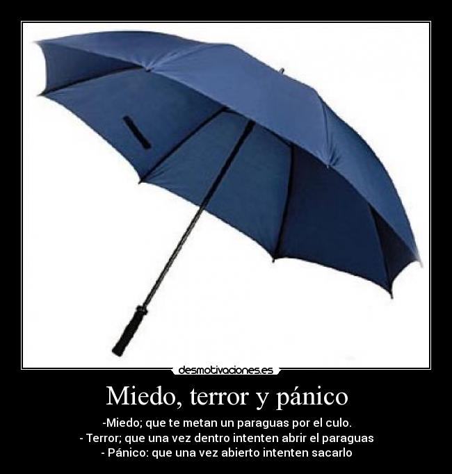 Miedo, terror y pánico - 