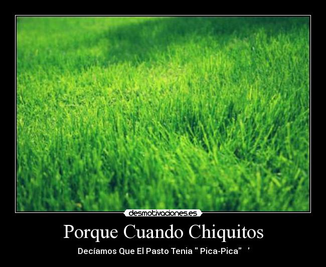 Porque Cuando Chiquitos -