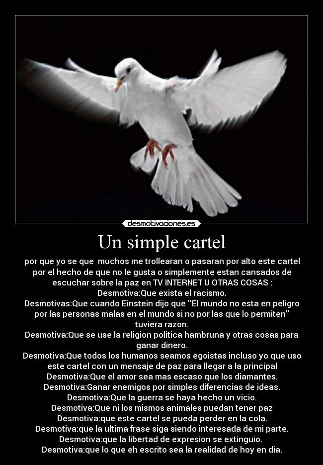 Un simple cartel -