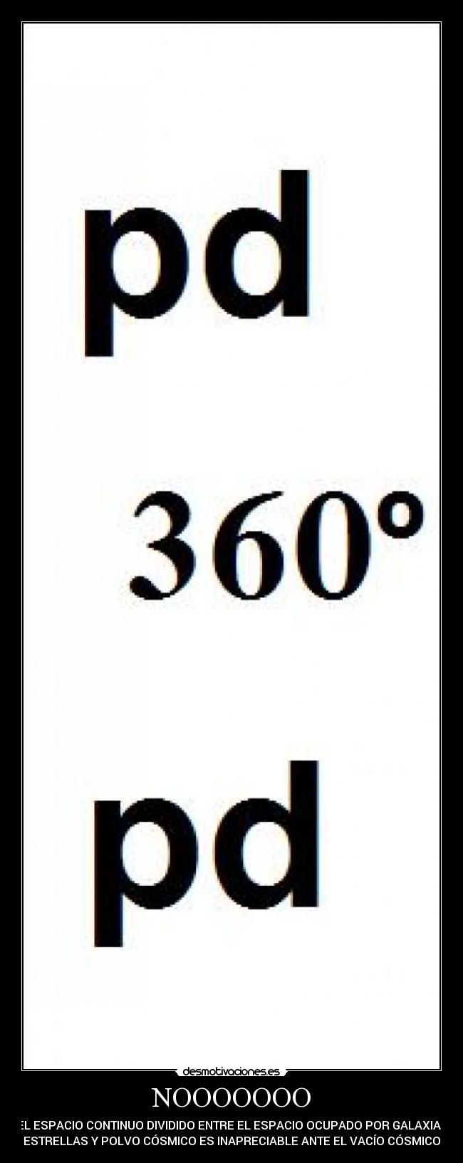 NOOOOOOO - EL ESPACIO CONTINUO DIVIDIDO ENTRE EL ESPACIO OCUPADO POR GALAXIAS
ESTRELLAS Y POLVO CÓSMICO ES INAPRECIABLE ANTE EL VACÍO CÓSMICO