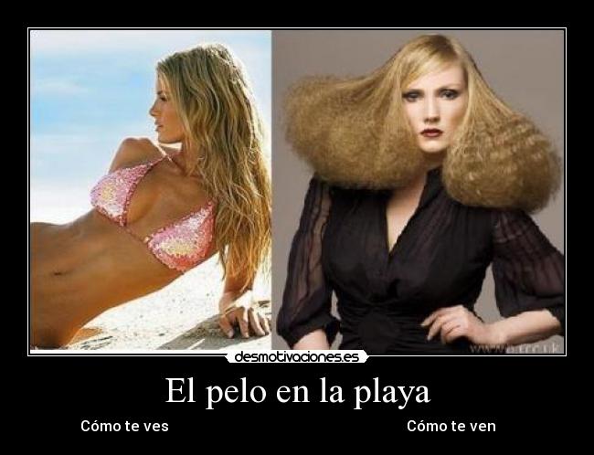 El pelo en la playa -