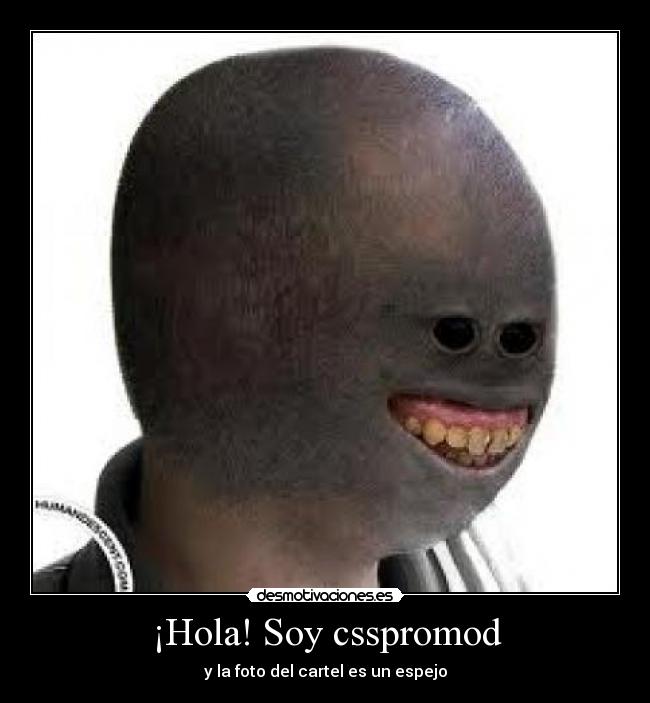 ¡Hola! Soy csspromod - y la foto del cartel es un espejo