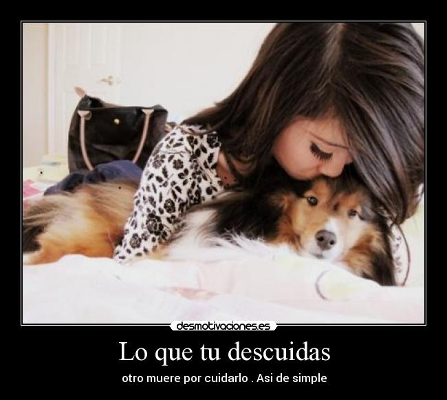 Lo que tu descuidas -