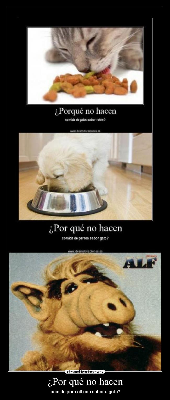 ¿Por qué no hacen - comida para alf con sabor a gato?