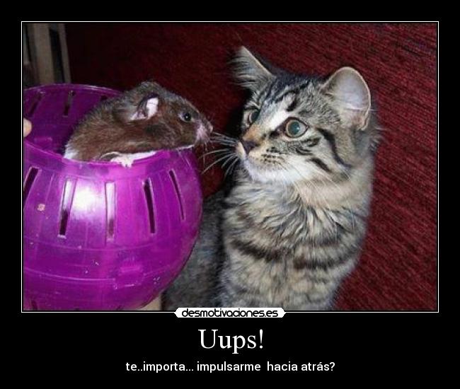 Uups! - te..importa... impulsarme  hacia atrás?