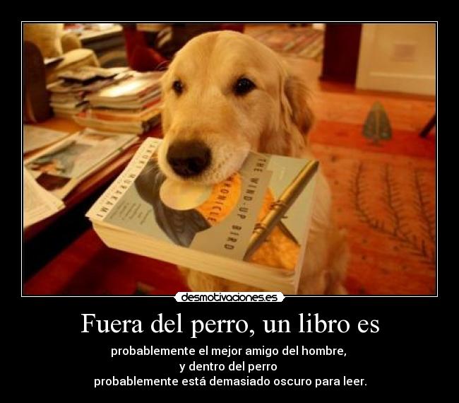 Fuera del perro, un libro es -