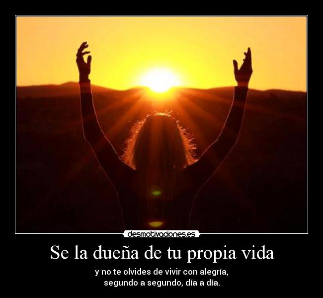 carteles vida duena propia vida desmotivaciones