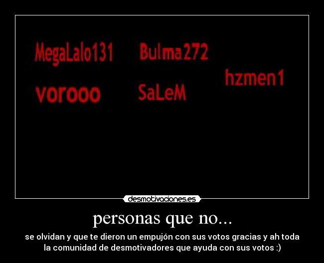 personas que no... - 