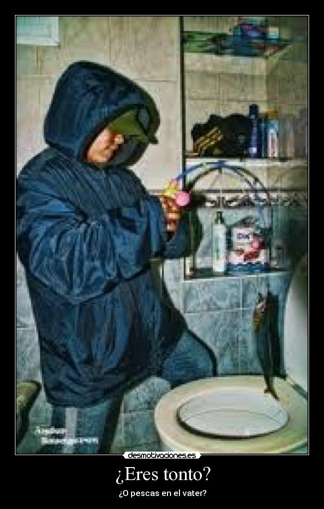 ¿Eres tonto? - ¿O pescas en el vater?