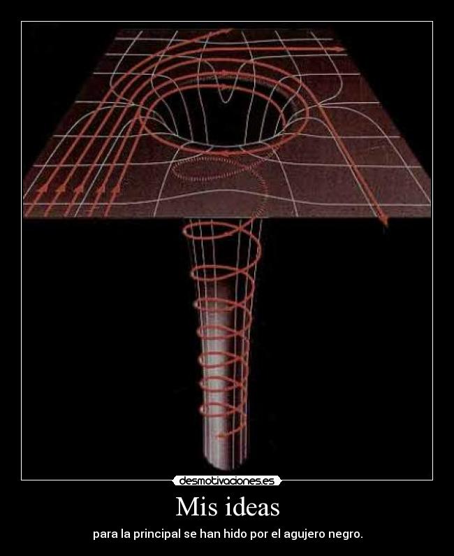 Mis ideas - para la principal se han hido por el agujero negro.