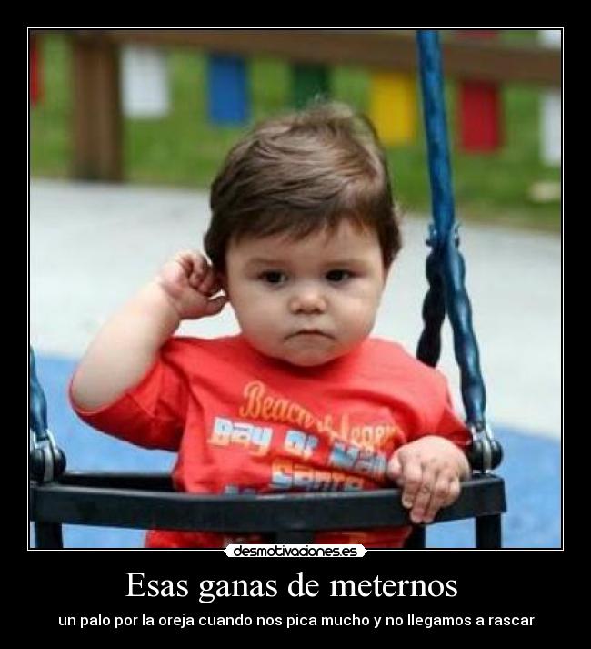 Esas ganas de meternos  - un palo por la oreja cuando nos pica mucho y no llegamos a rascar