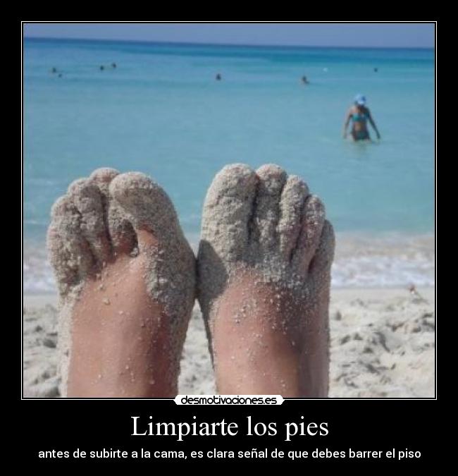 Limpiarte los pies -