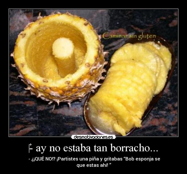 - ay no estaba tan borracho... - - ¿¡QUÉ NO!? ¡Partistes una piña y gritabas “Bob esponja se que estas ahí! ”