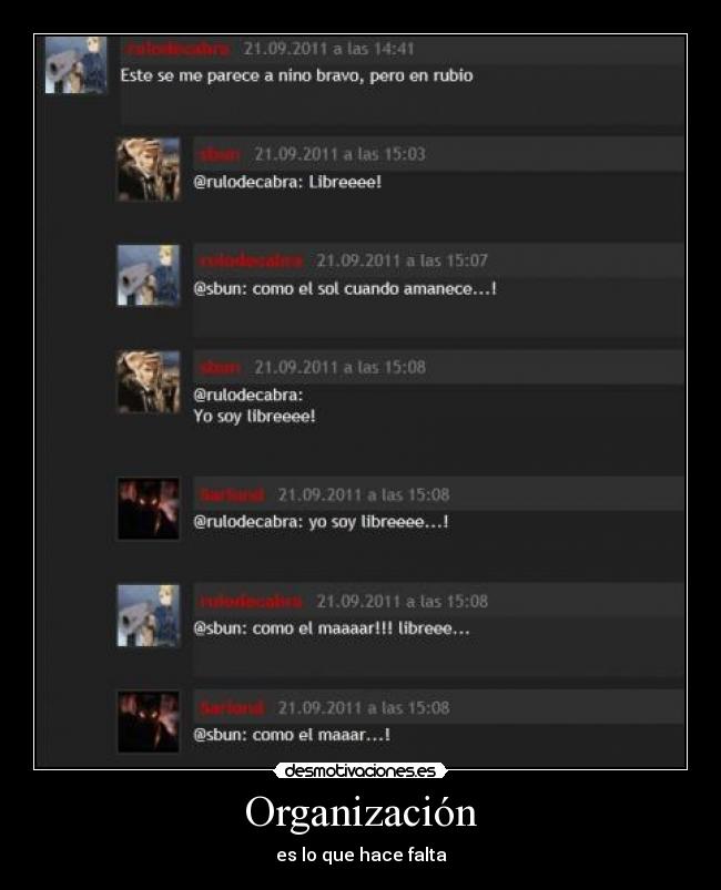 Organización - es lo que hace falta