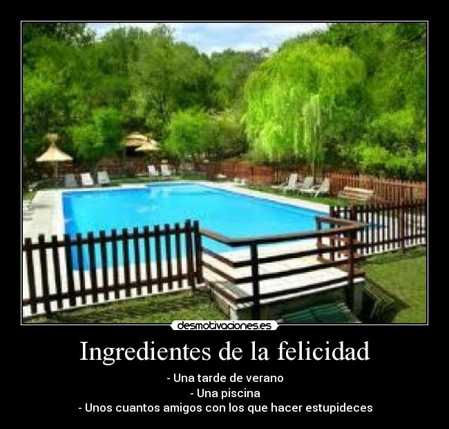 Ingredientes de la felicidad -