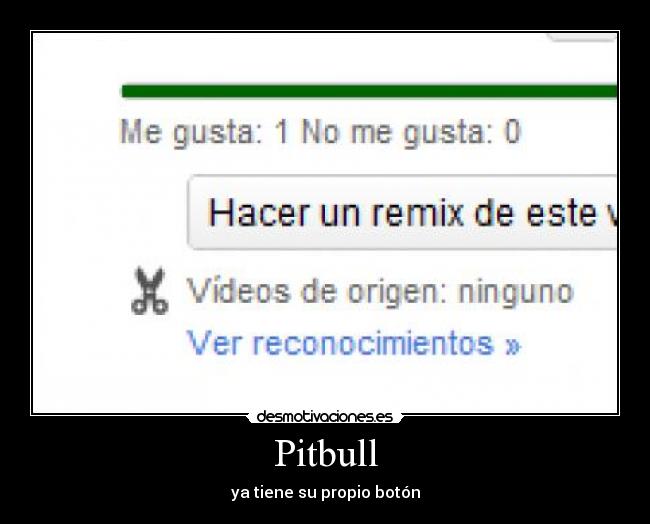 Pitbull - ya tiene su propio botón