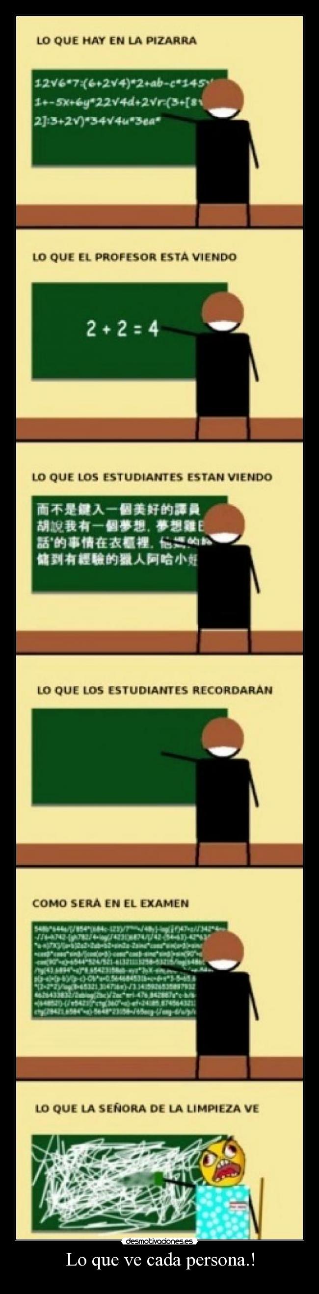 Lo que ve cada persona.! -