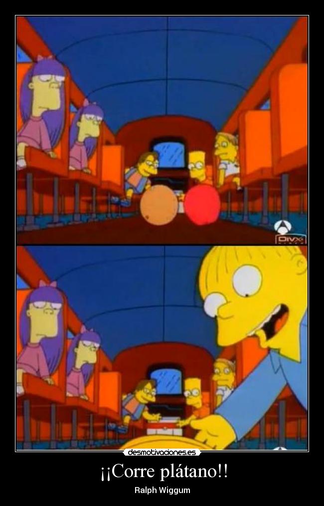 carteles ralph los simpsons platano desmotivaciones