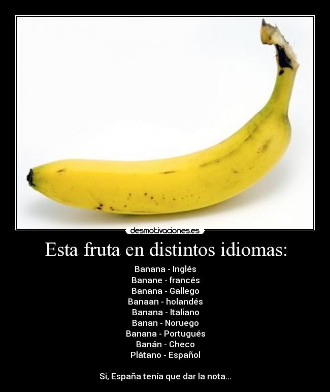 Esta fruta en distintos idiomas: - 
