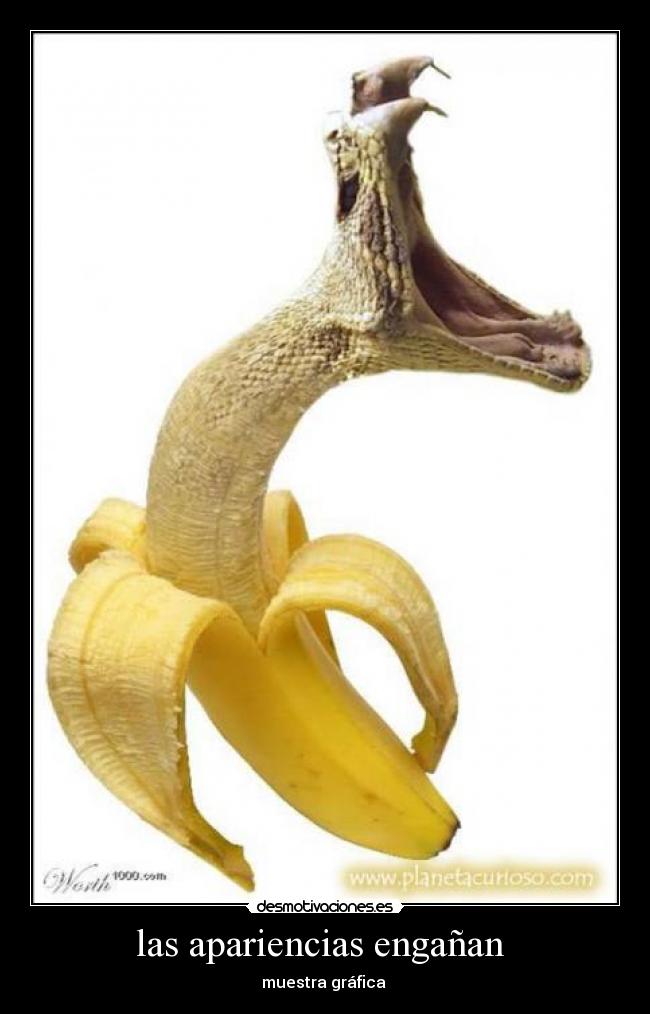 las apariencias engañan - muestra gráfica