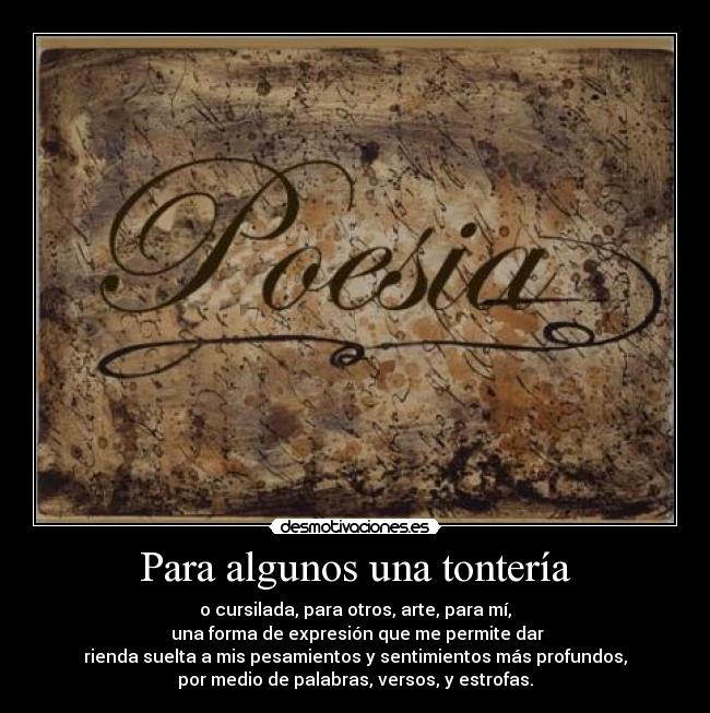 Para algunos una tontería -