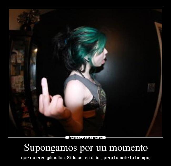 Supongamos por un momento - 