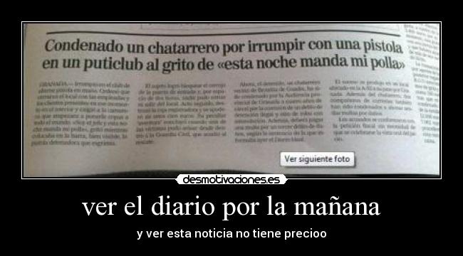 ver el diario por la mañana -