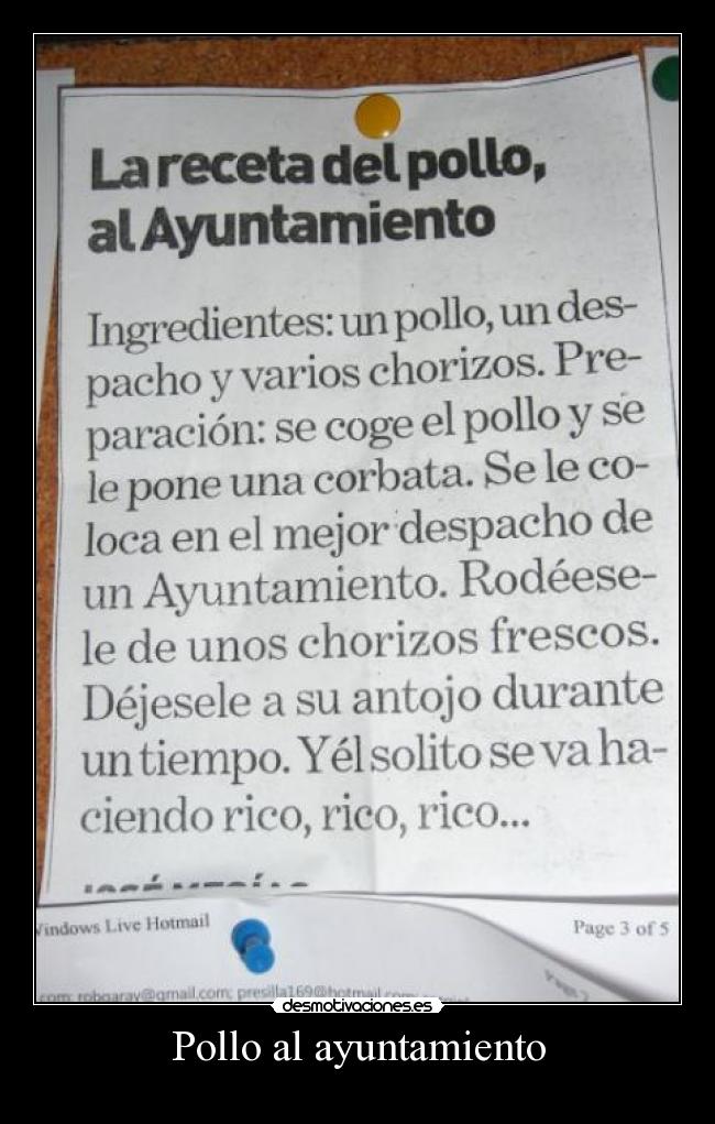 Pollo al ayuntamiento - 