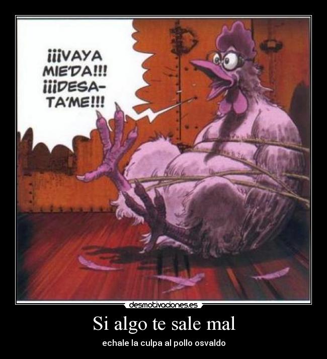 Si algo te sale mal - echale la culpa al pollo osvaldo