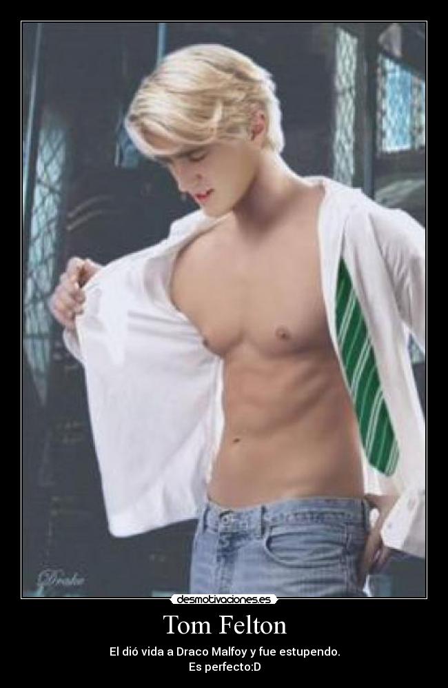 Tom Felton - El dió vida a Draco Malfoy y fue estupendo.
Es perfecto:D