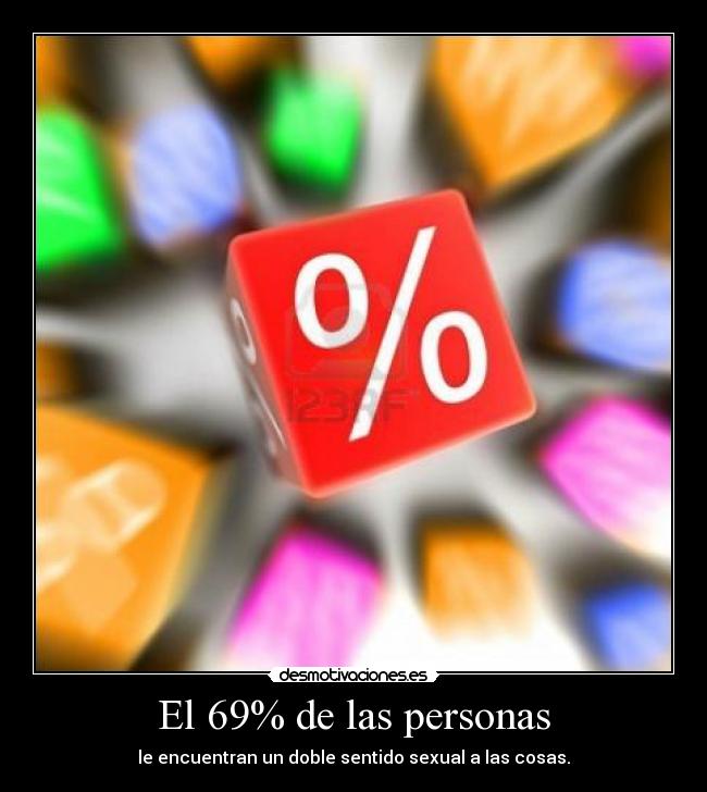 El 69% de las personas -