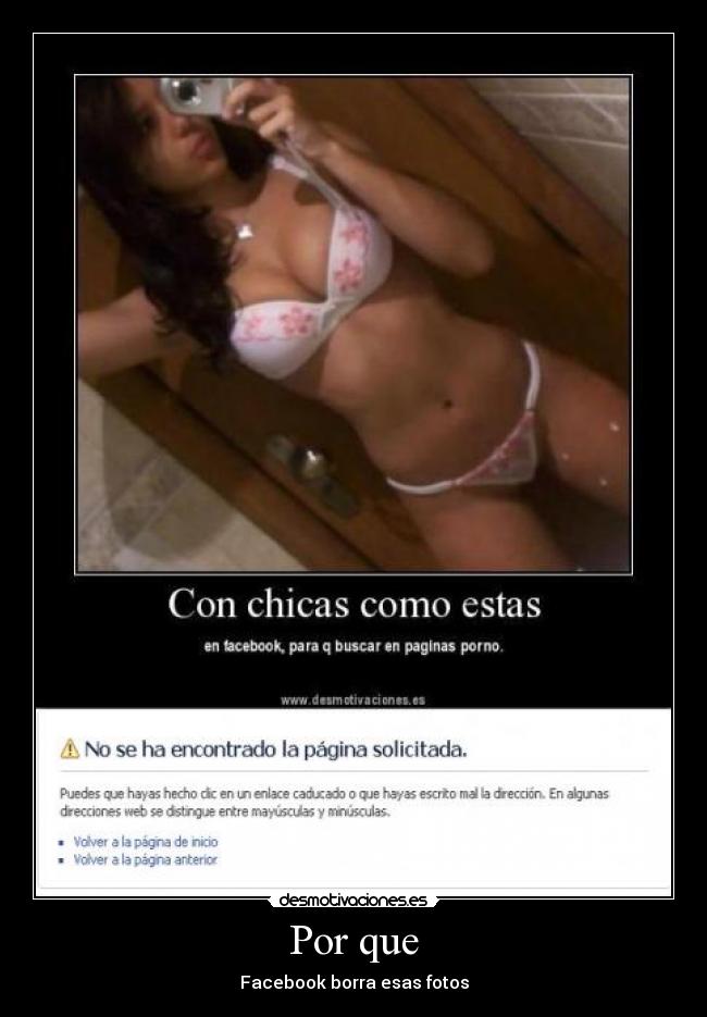 Por que - Facebook borra esas fotos