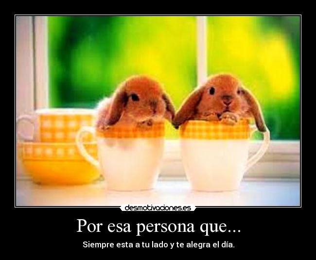 Por esa persona que... -