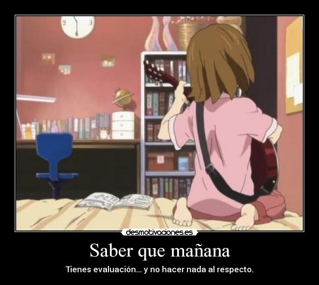 Saber que mañana -