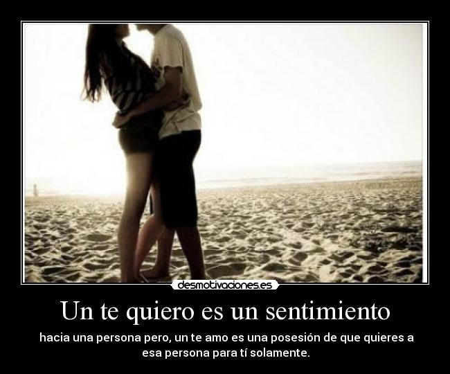 Un te quiero es un sentimiento - 