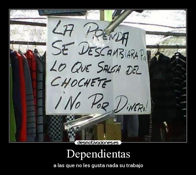 Dependientas - a las que no les gusta nada su trabajo