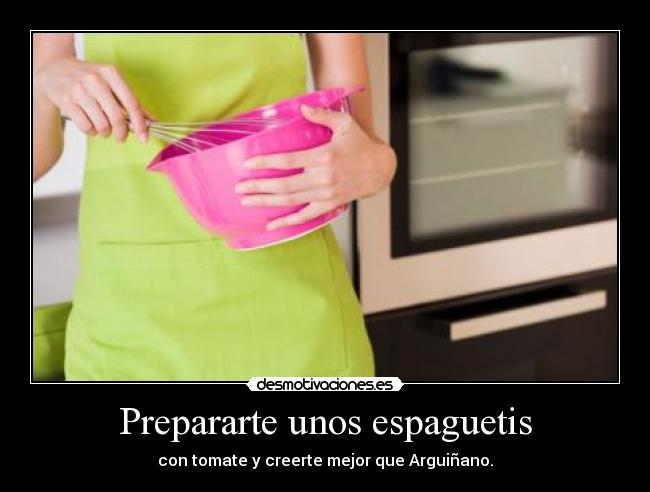 Prepararte unos espaguetis -