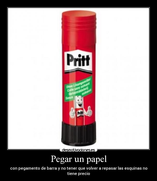Pegar un papel -